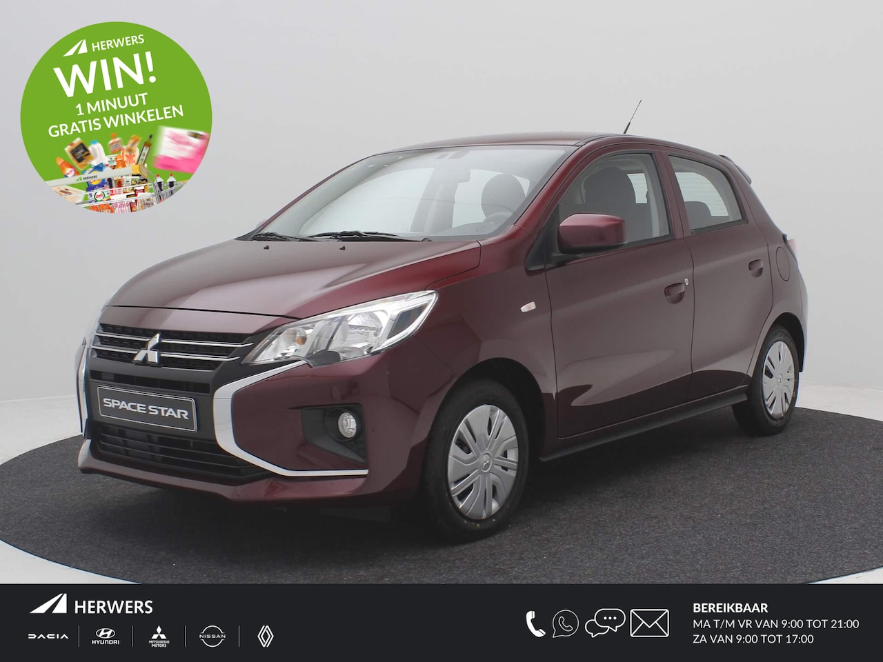 Mitsubishi Space Star - 1.2 Active / €4.135,- Op = Op Voordeel / €17.500,- Rijklaarprijs / Nieuw Uit Voorraad Leve - AutoWereld.nl