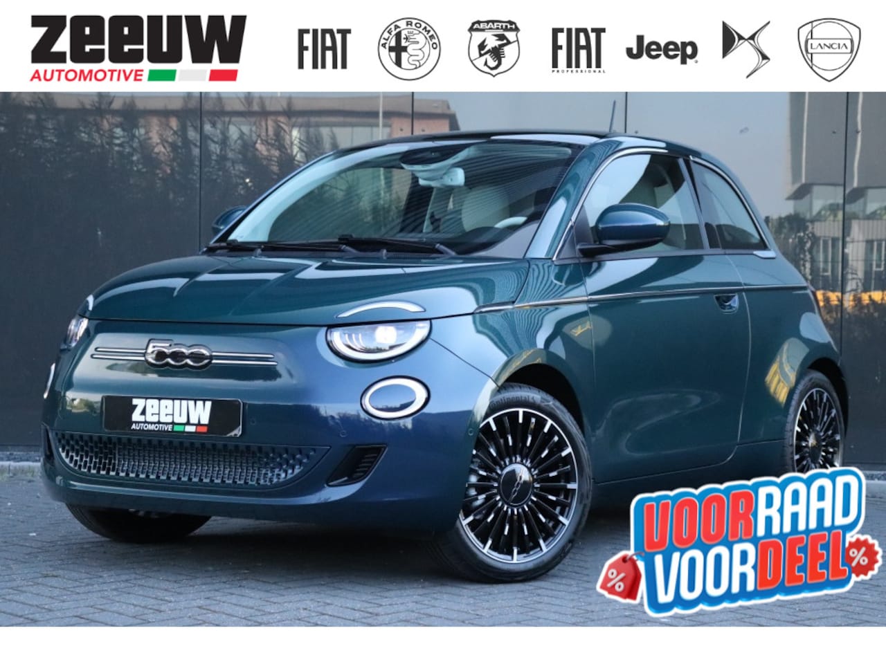 Fiat 500e - La Prima 42 kWh | Schuifdak | Technology | Winter | 17" - AutoWereld.nl