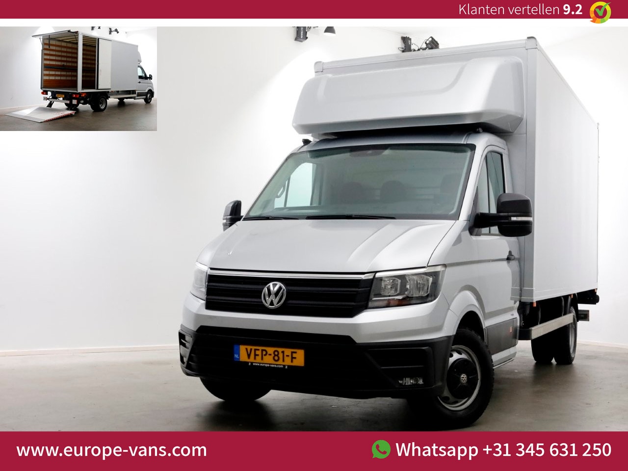 Volkswagen Crafter - 50 2.0 TDI 177pk DSG-Automaat XXL Bakwagen met laadklep L454cm 03-2020 - AutoWereld.nl