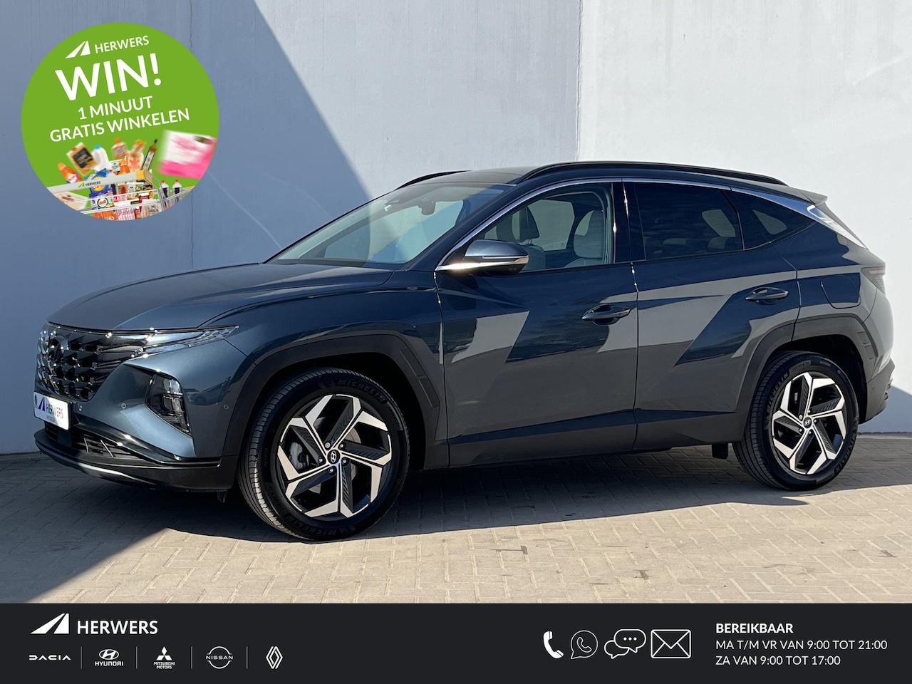 Hyundai Tucson - 1.6 T-GDI HEV 230pk Premium Sky Automaat / Trekgewicht 1.650 kg / Stuur- en stoelverwarmin - AutoWereld.nl