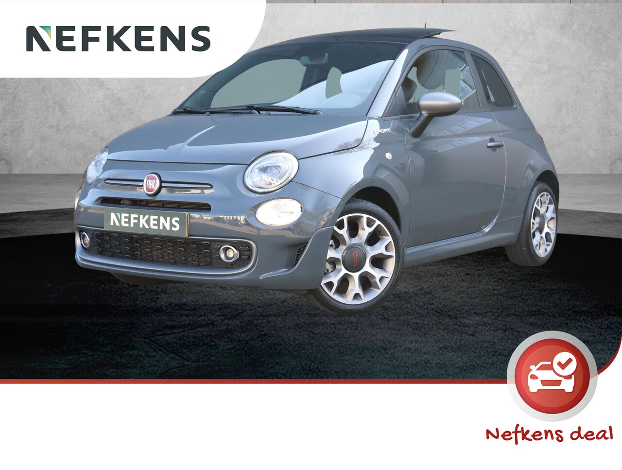 Fiat 500 - 1.0 Hybrid Sport | Schuif/kanteldak | 7"scherm | Navigatie | Climate Control - AutoWereld.nl