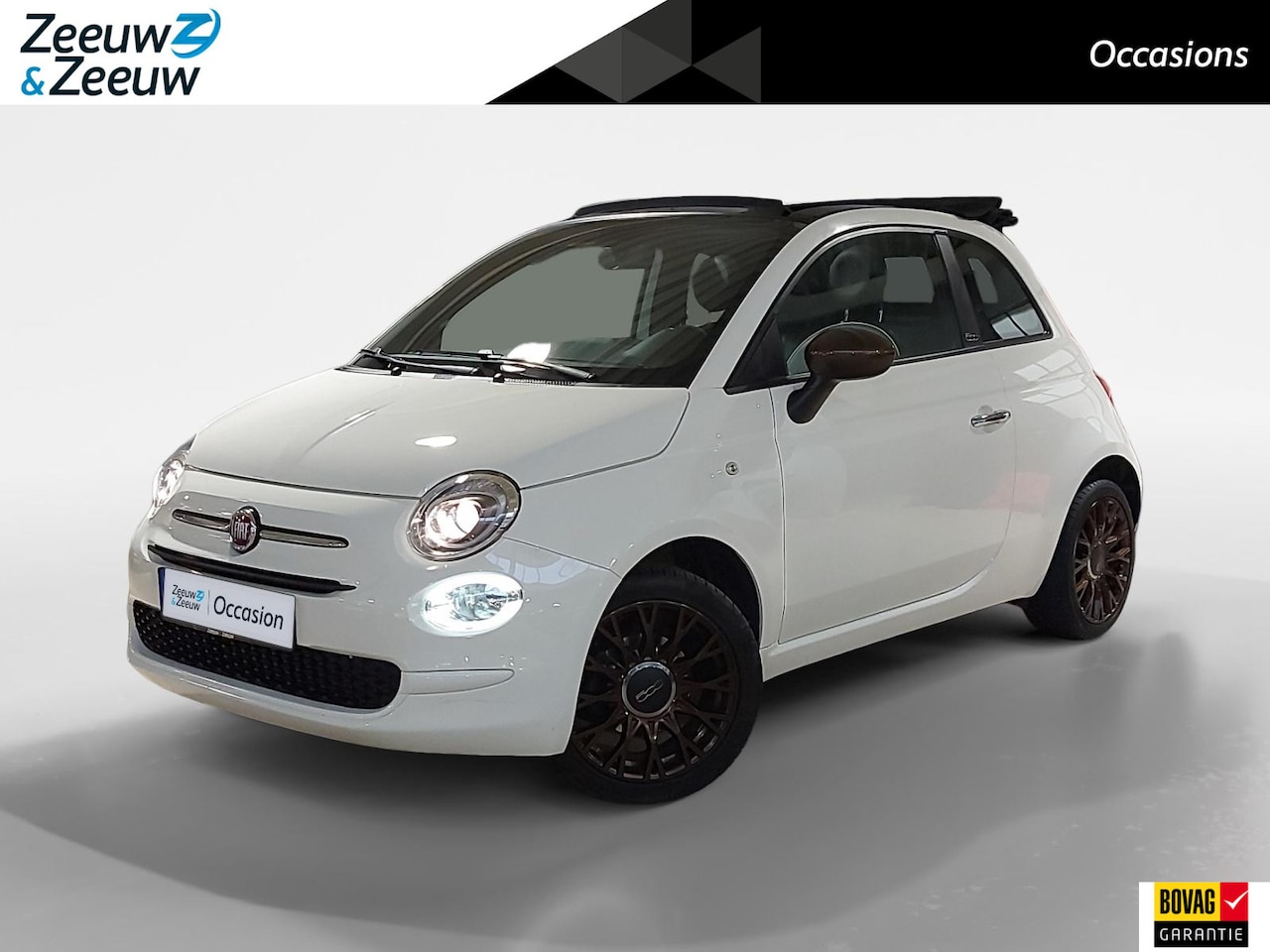 Fiat 500 C - 1.0 Hybrid Lounge | Schuifdak | Parkeersensoren achter | Apple Carplay/Android auto | Blue - AutoWereld.nl
