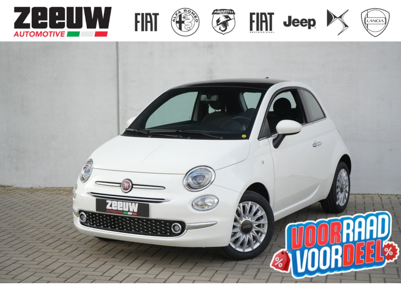 Fiat 500 - 1.0 Hybrid 70 PK Dolcevita | Carplay | Clima | Pano | 15" - AutoWereld.nl
