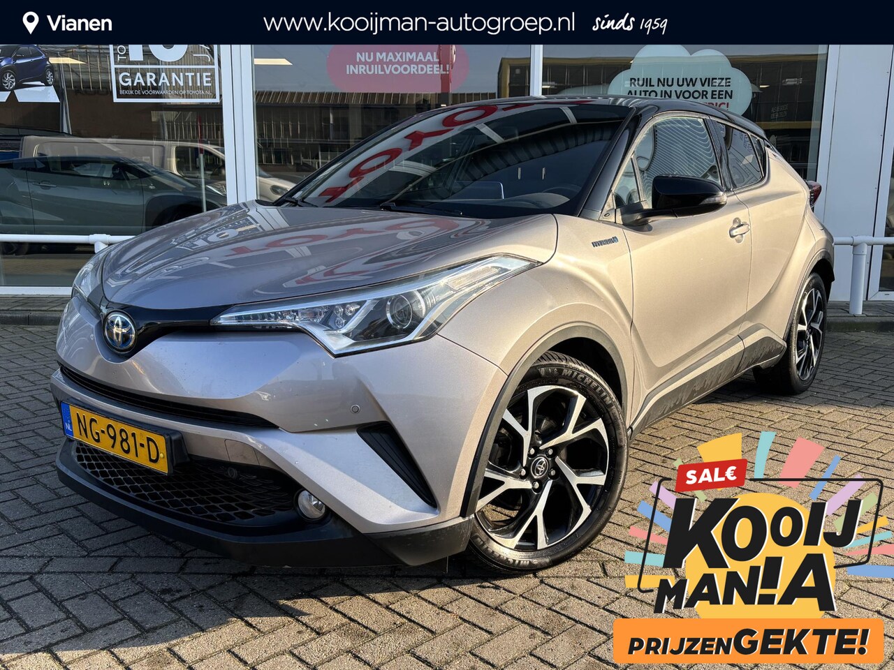 Toyota C-HR - 1.8 Hybrid Bi-Tone NL auto, 1e eigenaar, dealeronderhouden, keurige luxe auto - AutoWereld.nl