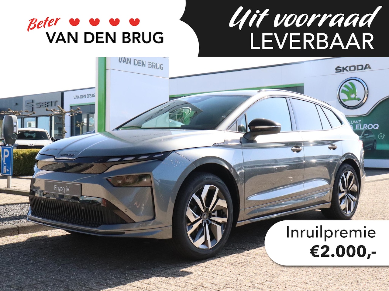 Skoda Enyaq iV - Sportline Elektromotor 210 kW / 286 PK SUV Elektri | Trekhaak | LED Matrix | Adaptive crui - AutoWereld.nl