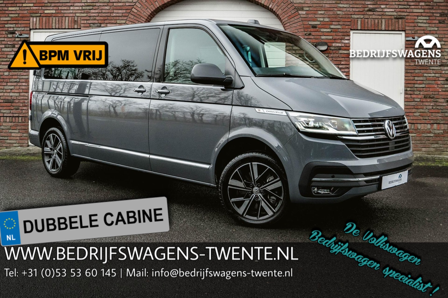 Volkswagen Transporter Caravelle - T6.1 2.0 TDI 204 PK DSG CARAVELLE L2H1 A-Deuren DUB/CAB ACC | LED | Leder | Apple Carplay/ - AutoWereld.nl