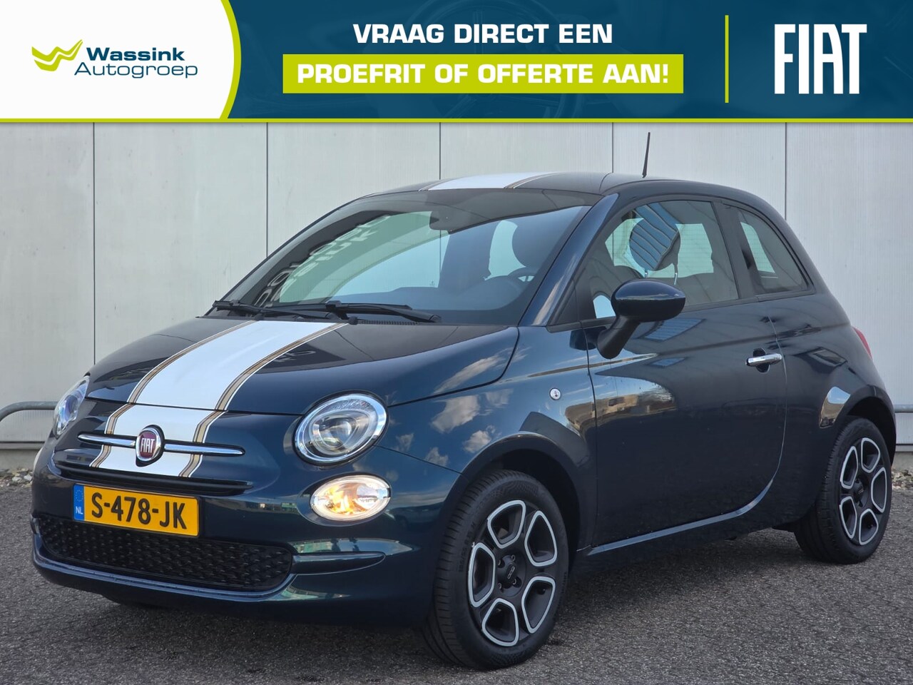 Fiat 500 - 1.0 70pk Hybrid Club | Airco | Carplay/Android Auto - AutoWereld.nl