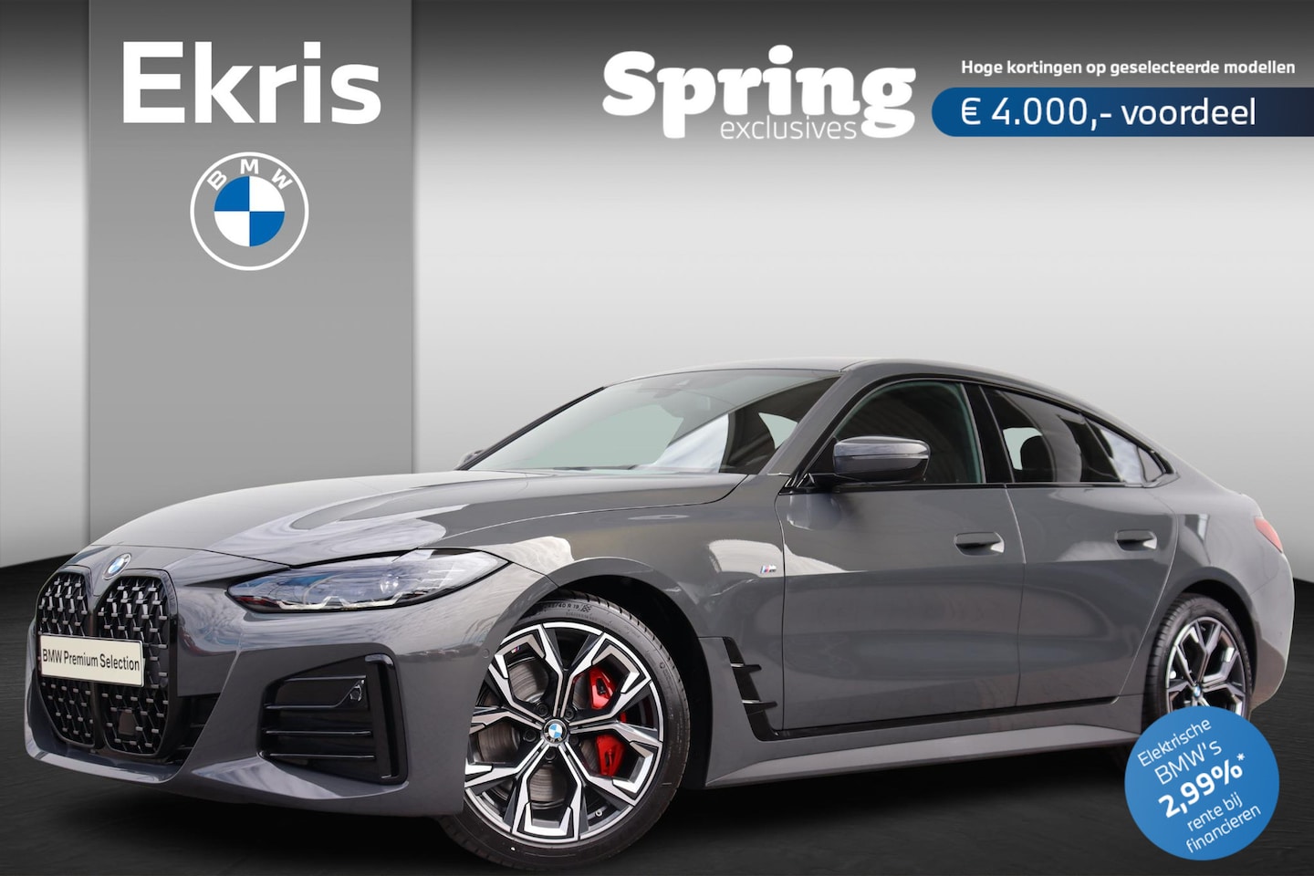 BMW i4 - eDrive40 High Executive M-Sportpakket 84 kWh / Harman Kardon / Extra Getint Glas / Schuif - AutoWereld.nl