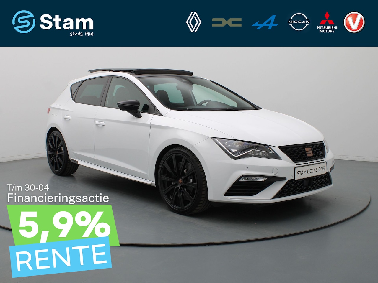 Seat Leon - 2.0 290pk TSI CUPRA AUTOMAAT Camera | Cruise | Navi | Parkeersens. v+a | Stoelverw. | Pano - AutoWereld.nl