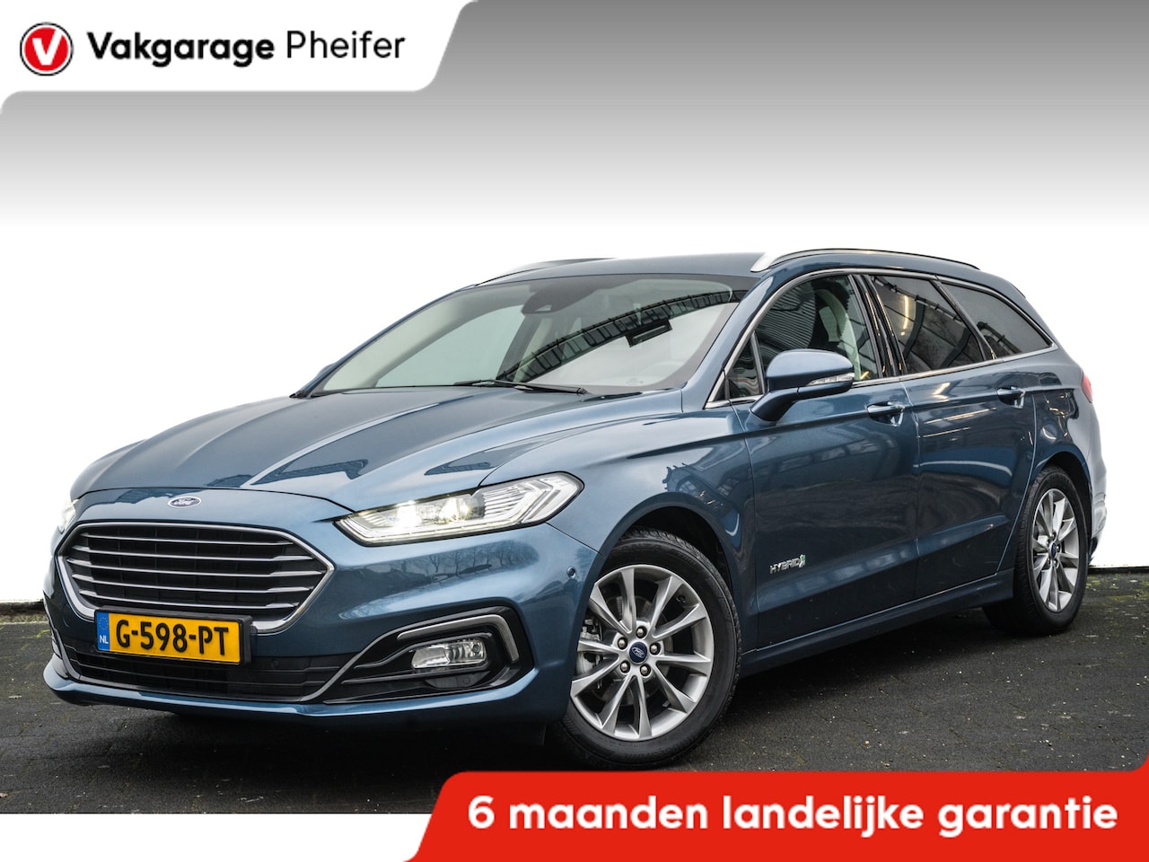 Ford Mondeo Wagon - 2.0 IVCT 187pk HEV Titanium Lederen int./ Stoelverwarming/ Trekhaak/ Camera/ Adapt. cruise - AutoWereld.nl