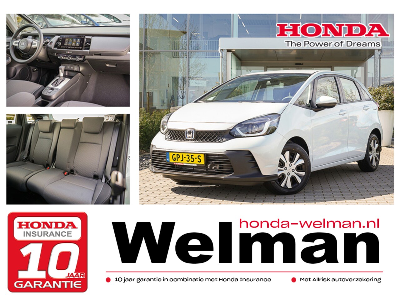 Honda Jazz - 1.5i e:HEV ELEGANCE - DEMO - NAVIGATIE - CAMERA - FULL HYBRID - AutoWereld.nl