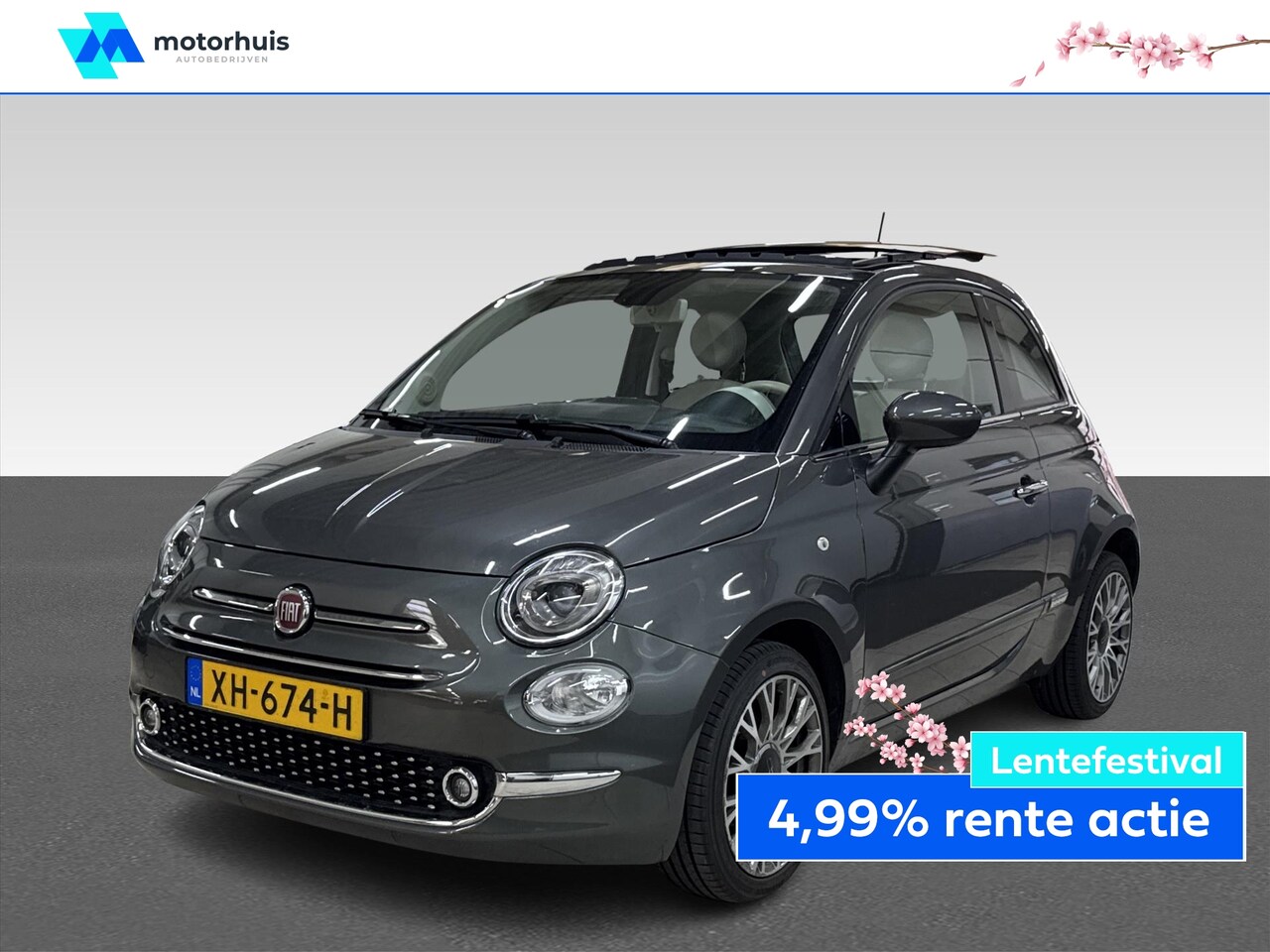 Fiat 500 - 0.9 TURBO 80PK LOUNGE NAVI SCHUIFDAK TEL PDC CRUISE 16INCH NAP - AutoWereld.nl