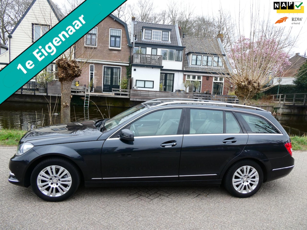 Mercedes-Benz C-klasse Estate - 180 Prestige Elegance 1e eig. Aut. Trekhaak 1800kg Leder - AutoWereld.nl