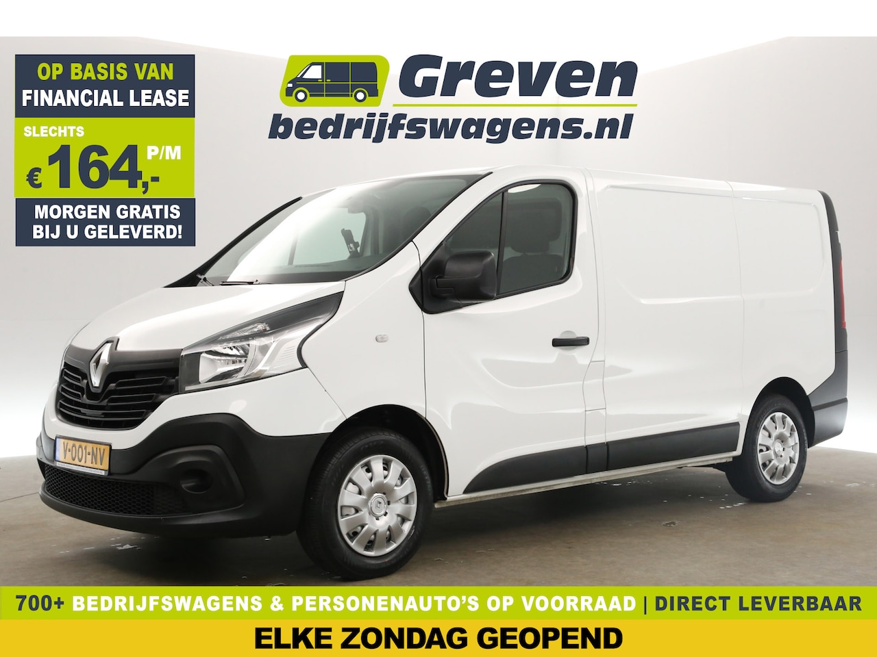 Renault Trafic - 1.6 dCi T29 L1H1 Airco Navigatie Parkeersensoren Elektrpakket Schuifdeur - AutoWereld.nl