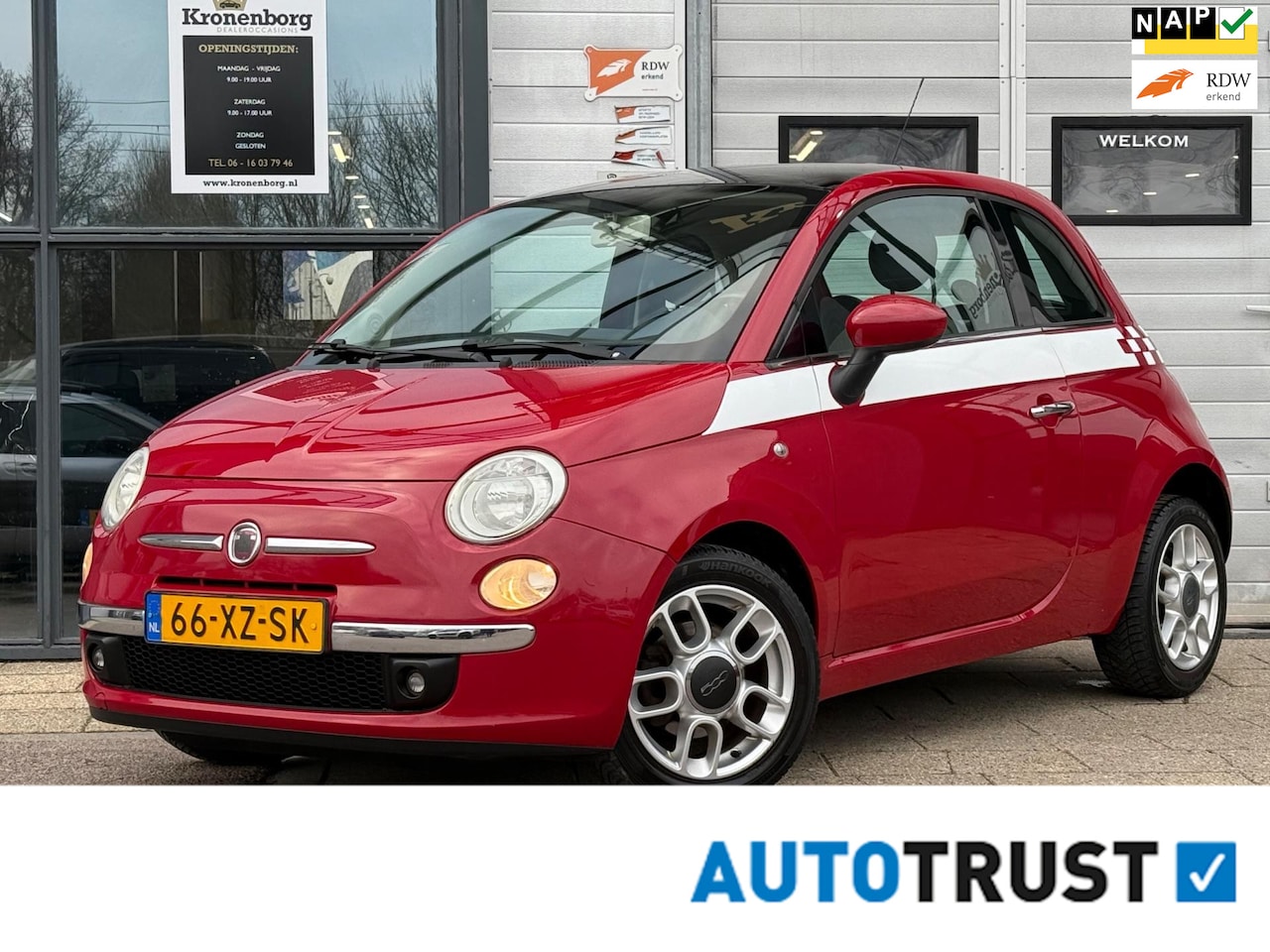 Fiat 500 - 1.4-16V Lounge 1.4-16V Lounge, AIRCO, PANO, NAP - AutoWereld.nl