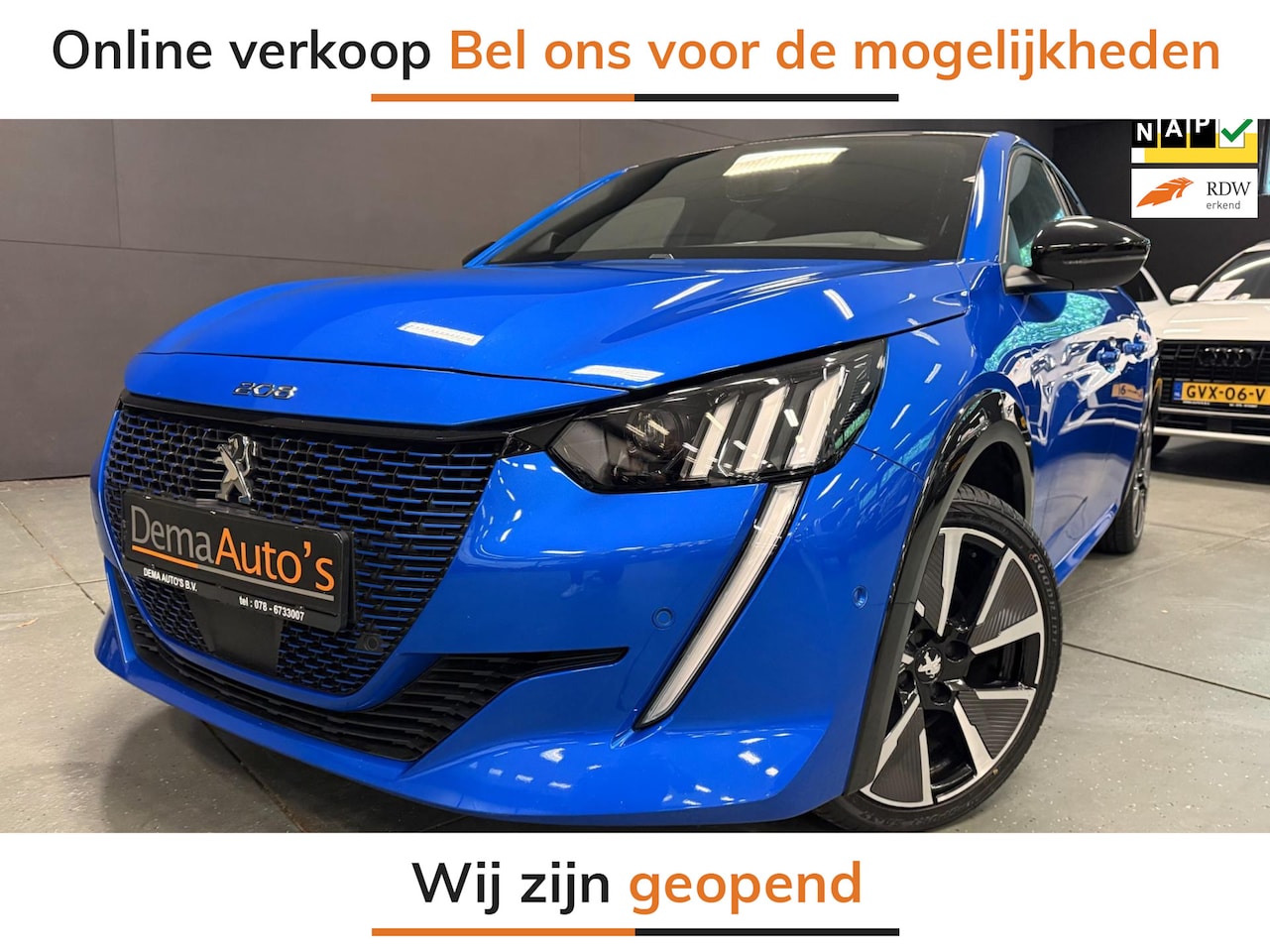 Peugeot e-208 - EV GT 57 kWh NAVI/V-COCKPIT/DAB/CARPLAY/ECC/PDC/CRUISE/// - AutoWereld.nl