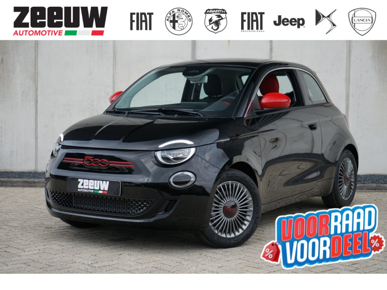 Fiat 500e - Red by Red | 16" | Carplay | Clima - AutoWereld.nl