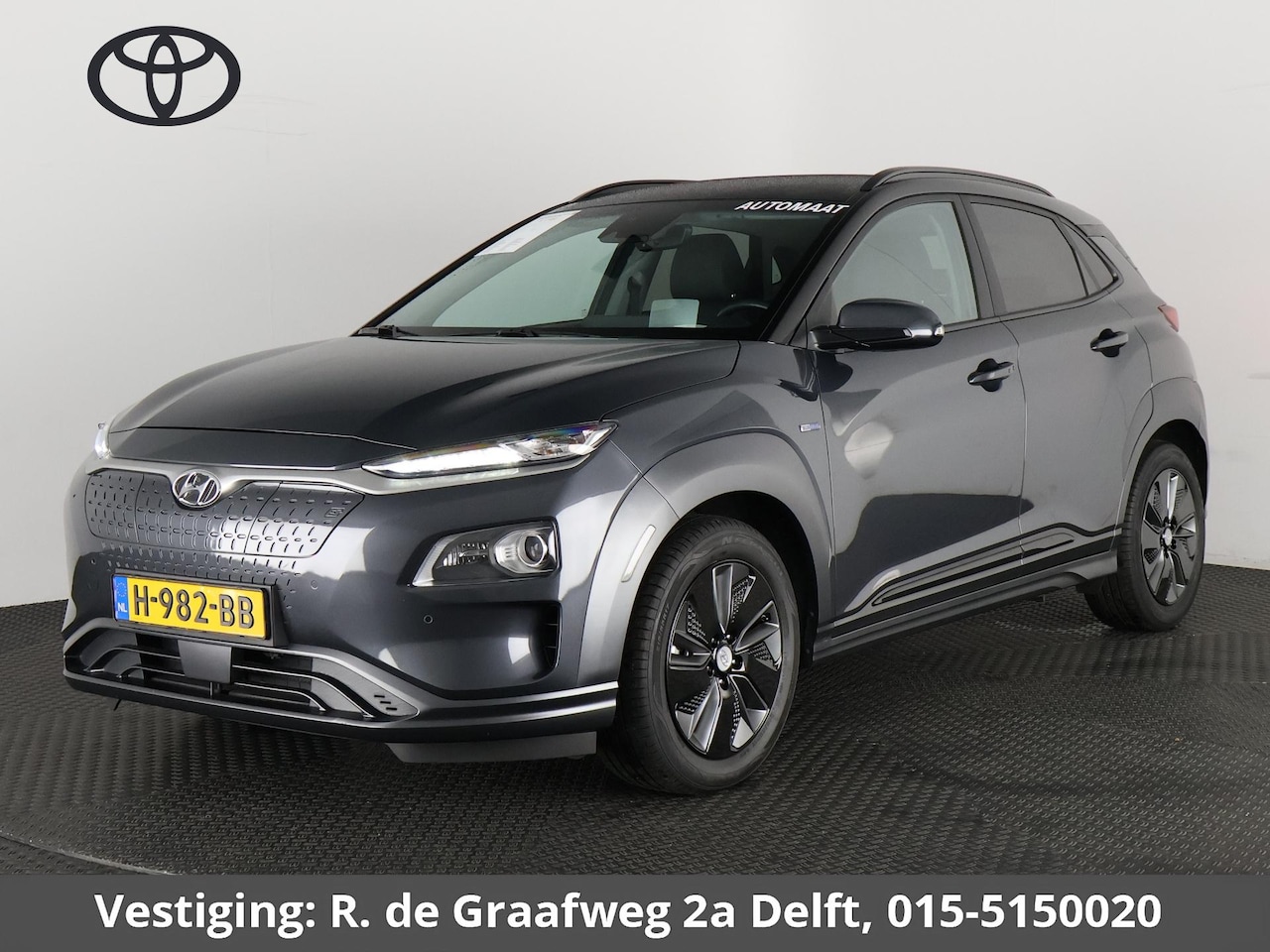 Hyundai Kona Electric - EV Premium Two-Tone 64 kWh | Accuconditie: 92% | Navigatie | Leder | - AutoWereld.nl