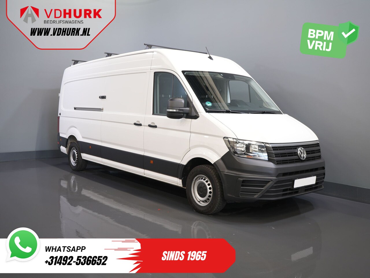 Volkswagen Crafter - 35 2.0 TDI 180 pk L4H3 BPM VRIJ! RWD Tacho/ 270gr deuren/ 3.5T trekverm./ Navi/ Carplay/ C - AutoWereld.nl