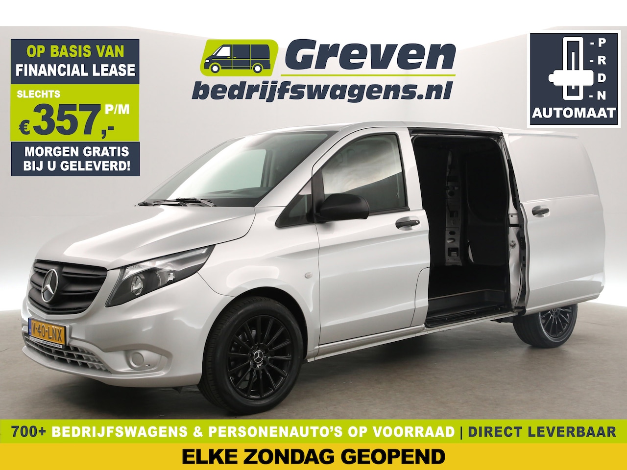 Mercedes-Benz Vito - 114 CDI Lang 136PK Automaat Airco Cruise 3 Persoons 2xSchuifdeur 18''LMV Trekhaak - AutoWereld.nl