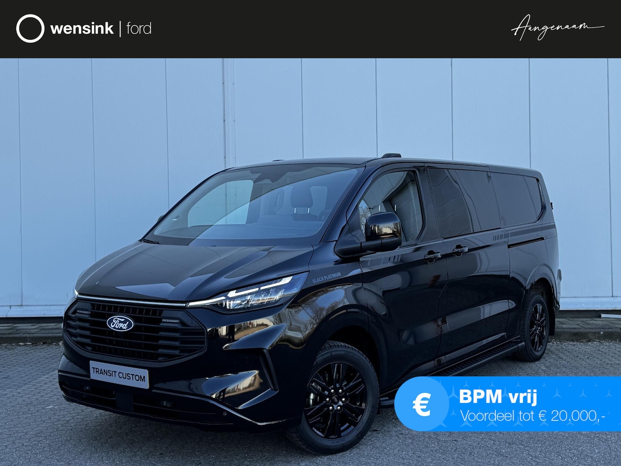 Ford Transit Custom - 320 2.5 PHEV L2H1 Black Platinum DUBBEL CABINE | 2250 KG AHW | 1100 KG Laadvermogen | Lede - AutoWereld.nl