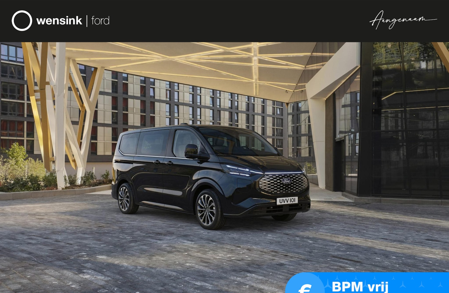 Ford Tourneo Connect - Custom L1H1 Titanium X PHEV 233pk 8 Persoonsbus - Geel kenteken - AutoWereld.nl