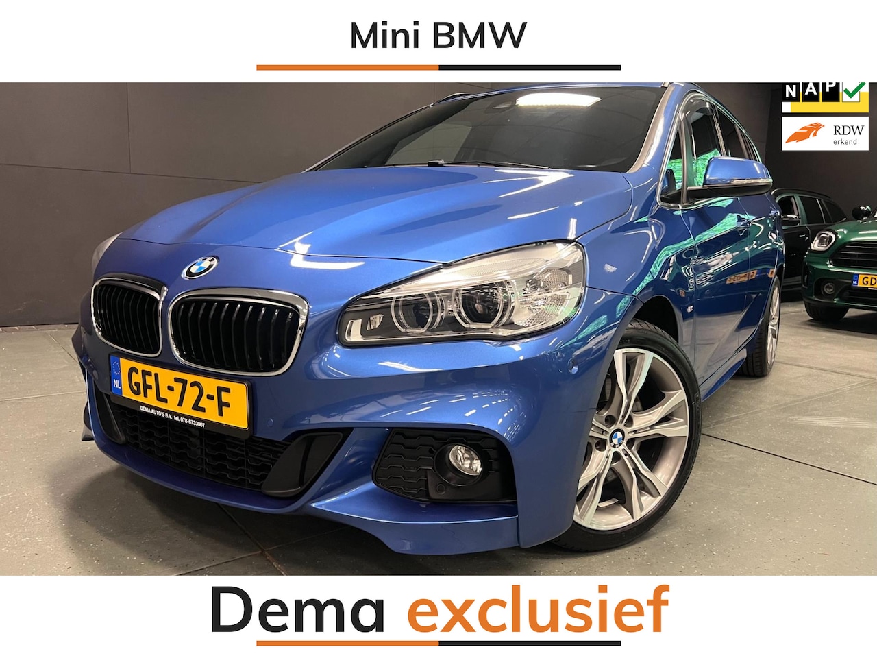 BMW 2-serie Gran Tourer - 218i M-SPORT 7P NAVI/LEDER/LED/ECC/PDC/CRUISE/// - AutoWereld.nl