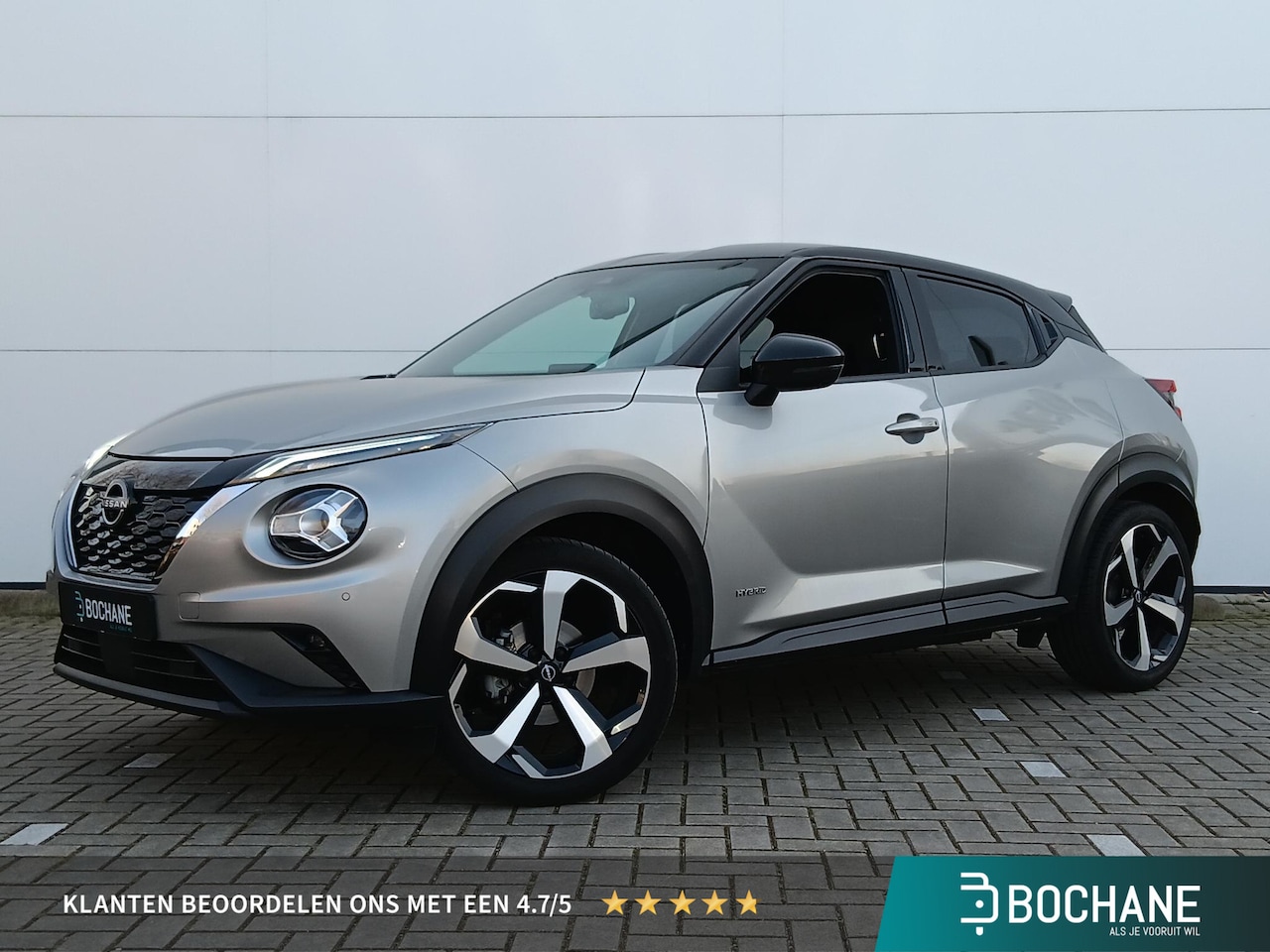 Nissan Juke - 1.6 Hybrid Tekna Sound Pack / Lichtmetalen Velgen 19-inch / Two-Tone Lak / Lederen Bekledi - AutoWereld.nl