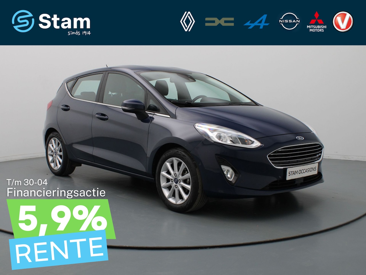 Ford Fiesta - 1.0 EcoBoost Titanium Camera | Adapt. Cruise | Navi | Parkeersens. v+a - AutoWereld.nl
