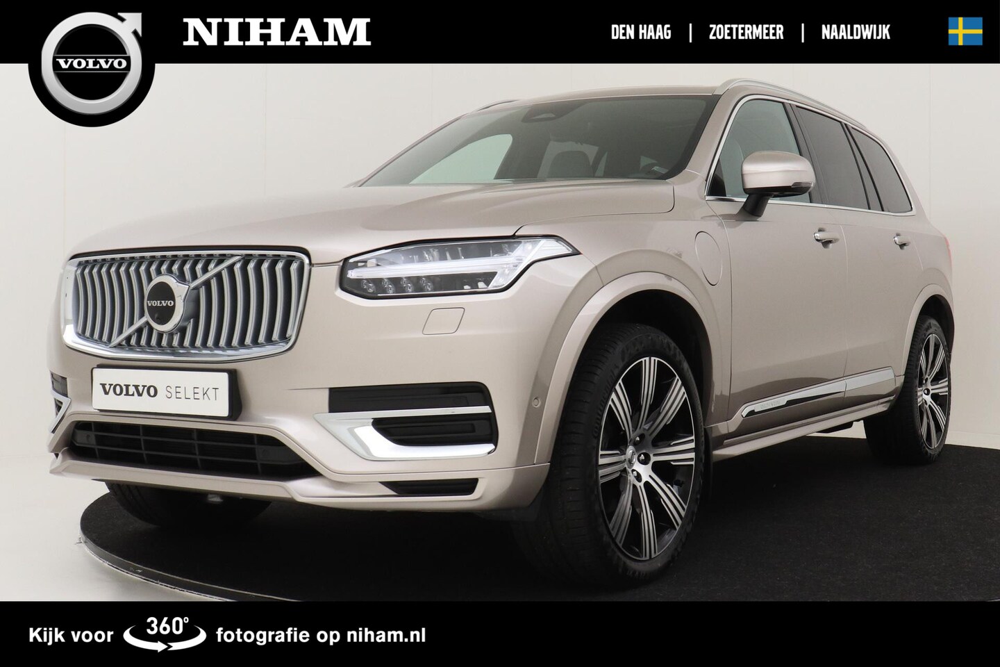 Volvo XC90 - T8 RECHARGE AWD ULTIMATE BRIGHT *FULL OPTIONS!* -WOOL.BLEND|LUCHTVERING|TREKHAAK|BOWERS&WI - AutoWereld.nl