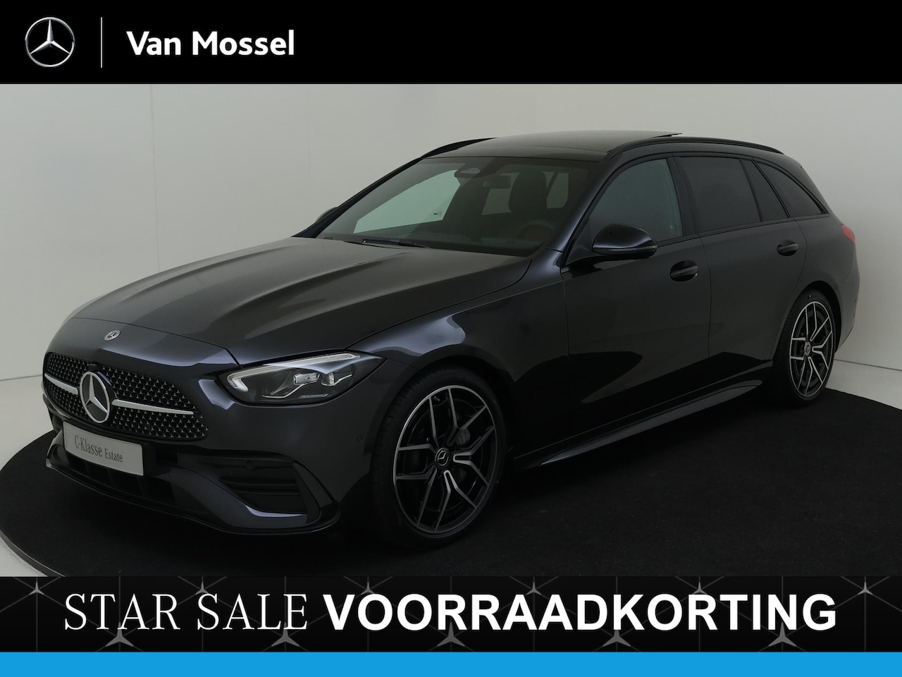 Mercedes-Benz C-klasse Estate - 180 Star Edition / Stoelverwarming / Achteruitrijcamera / Panaroma-schuifdak / Night-Pakke - AutoWereld.nl