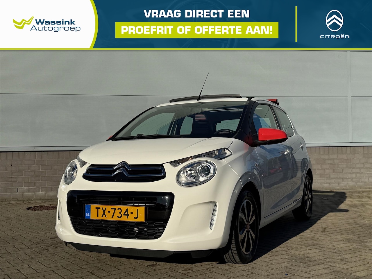 Citroën C1 - 1.0 VTi 72PK 5-Deurs Airscape Shine | Cabrio| Lage KM Stand | Automaat | Achteruitrij Came - AutoWereld.nl