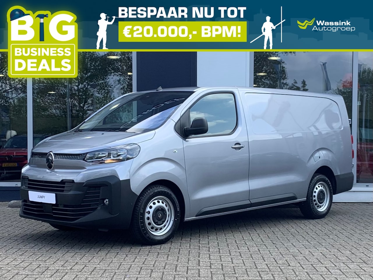 Citroën Jumpy - GB 2.0 BlueHDi 180pk L3 Automaat 3-zits | Trekhaak afneembaar | Houten afwerking laadruimt - AutoWereld.nl