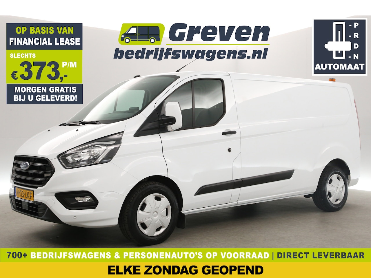 Ford Transit Custom - 2.0 Ecoblue L2H1 Automaat Traanplaat Airco Camera Cruise Carplay LED PDC 3 Persoons Trekha - AutoWereld.nl