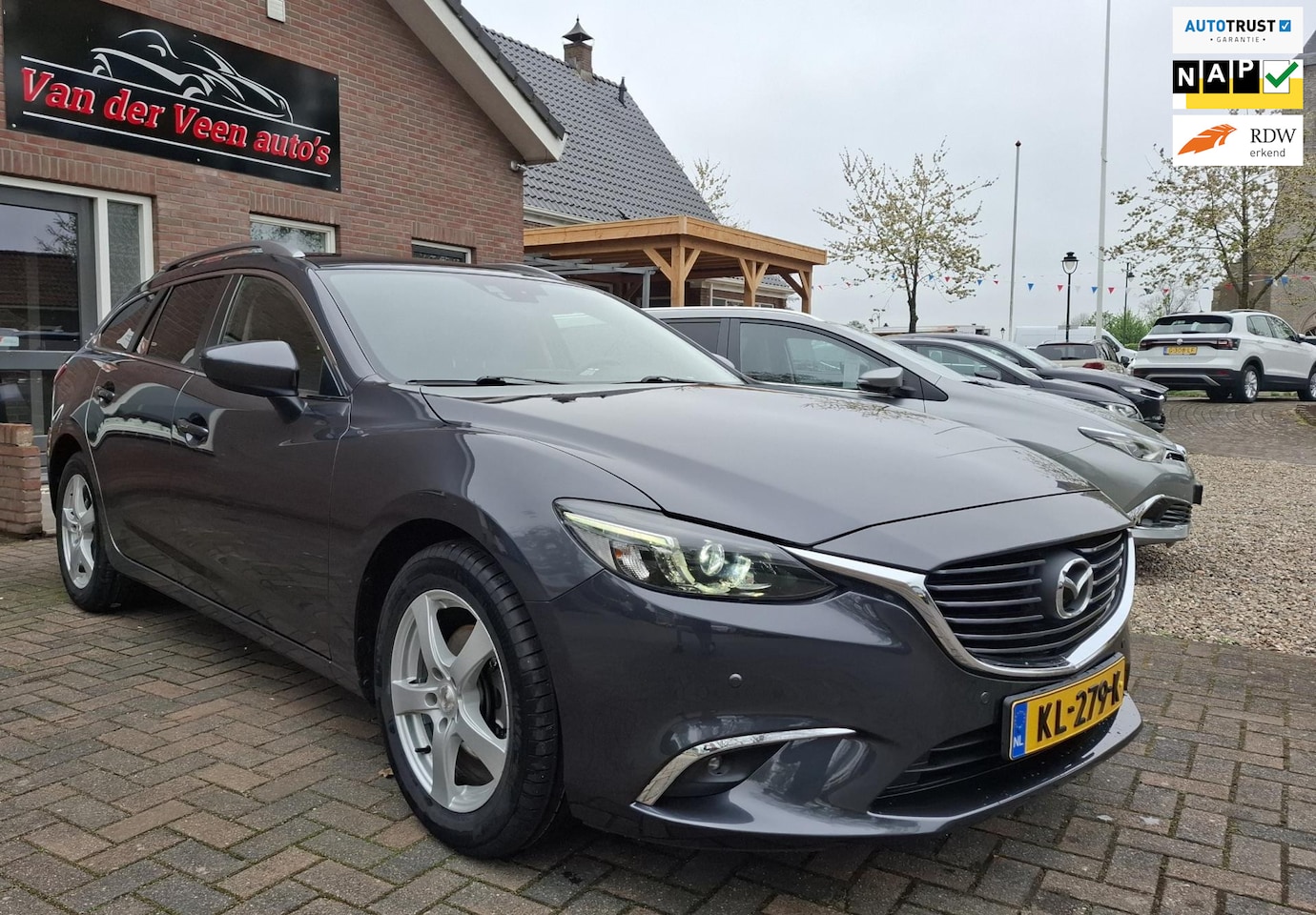 Mazda 6 Sportbreak - 2.0 SkyActiv-G 165 Skylease GT. 1ste eigenaar! Leder, navigatie, stoelverw, dode hoek, etc - AutoWereld.nl
