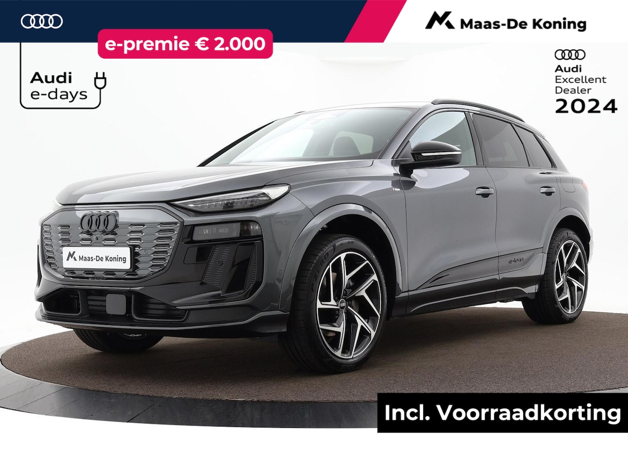 Audi Q6 e-tron - Launch edition (B1) e-tron perf 100Kwh 225 kW / 3 Panoramadak - Trekhaak - Tech pro - AutoWereld.nl