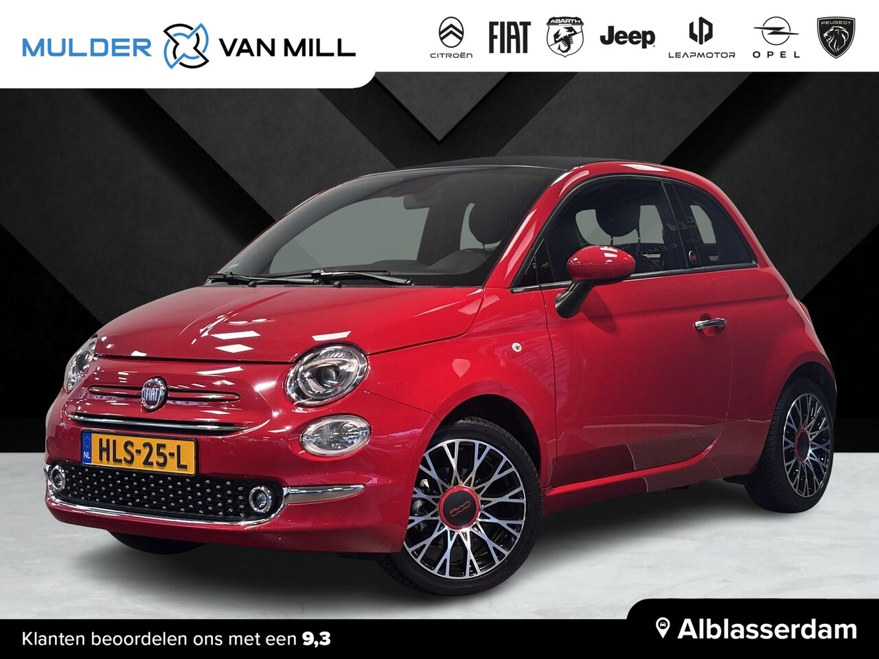 Fiat 500 C - Cabio RED 1.0 Hybrid 70pk | NAVI | CLIMA | DAB+ | 16" LM-VELGEN | PARKEERHULP | APPLE CARP - AutoWereld.nl