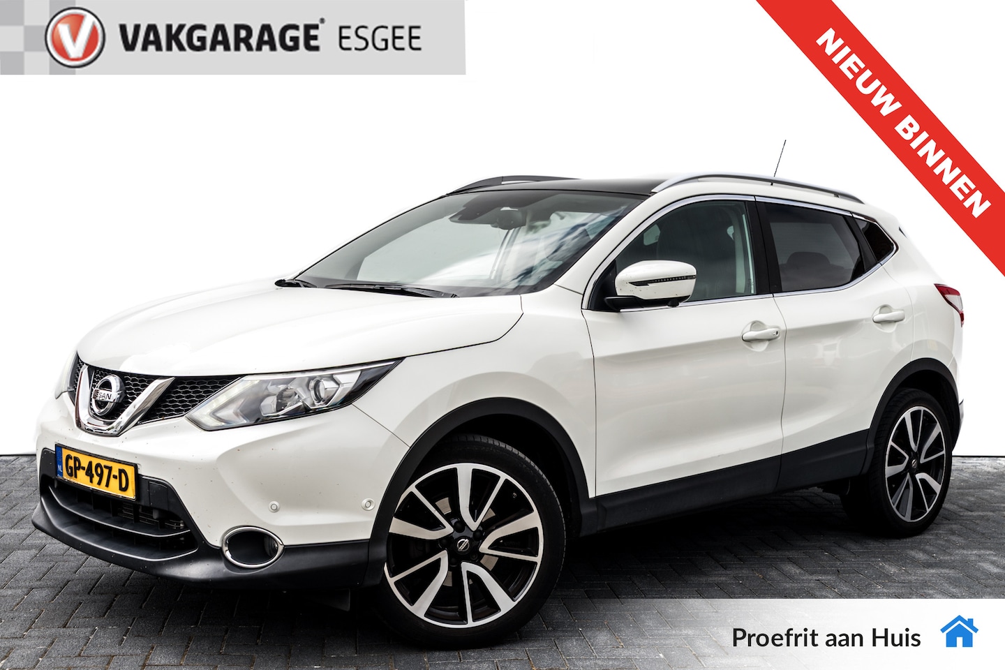 Nissan Qashqai - 1.2 116 PK Tekna AUTOMAAT RIJKLAAR | Navigatie  | 360 Camera  | Panoramadak | 19 inch LMV - AutoWereld.nl