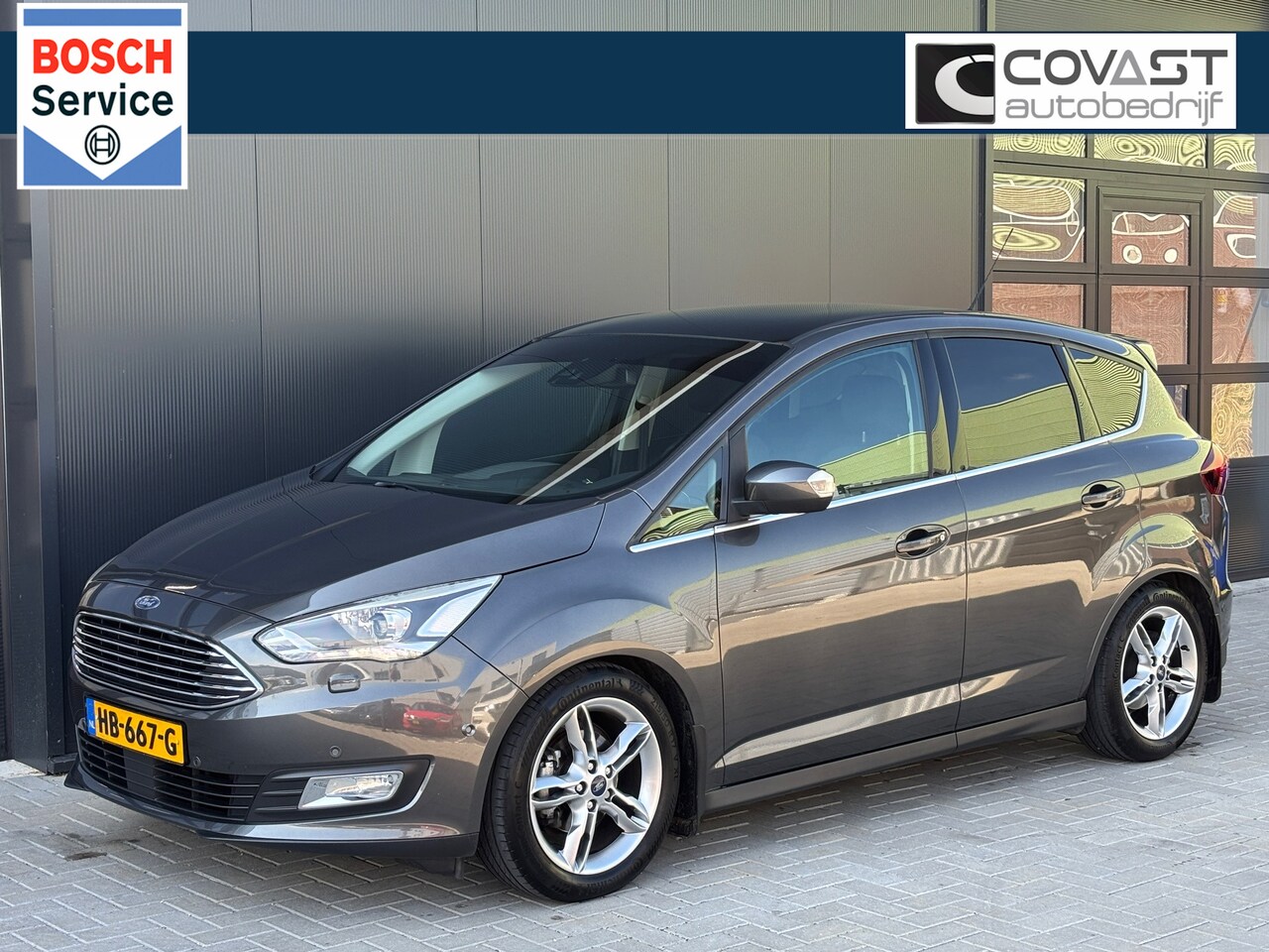 Ford C-Max - 1.0 Titanium Panoramadak|Navi|Adapt.Cruise|Trekhaak|Xenon|Camera - AutoWereld.nl