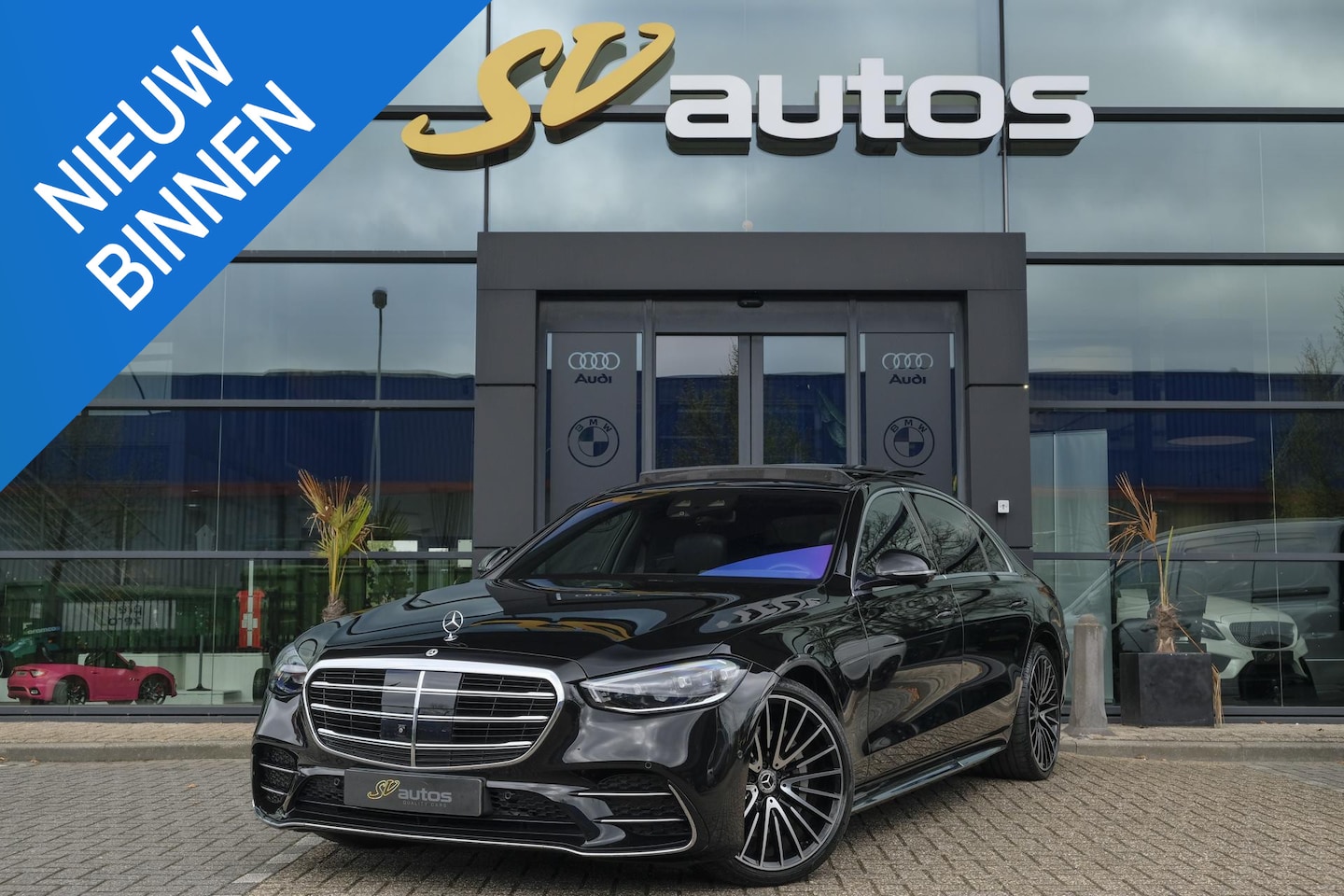 Mercedes-Benz S-klasse - S580e Lang AMG 510pk Panoramadak *BTW* 4-wielsturing Leder exclusief Burmester 21" LMV - AutoWereld.nl