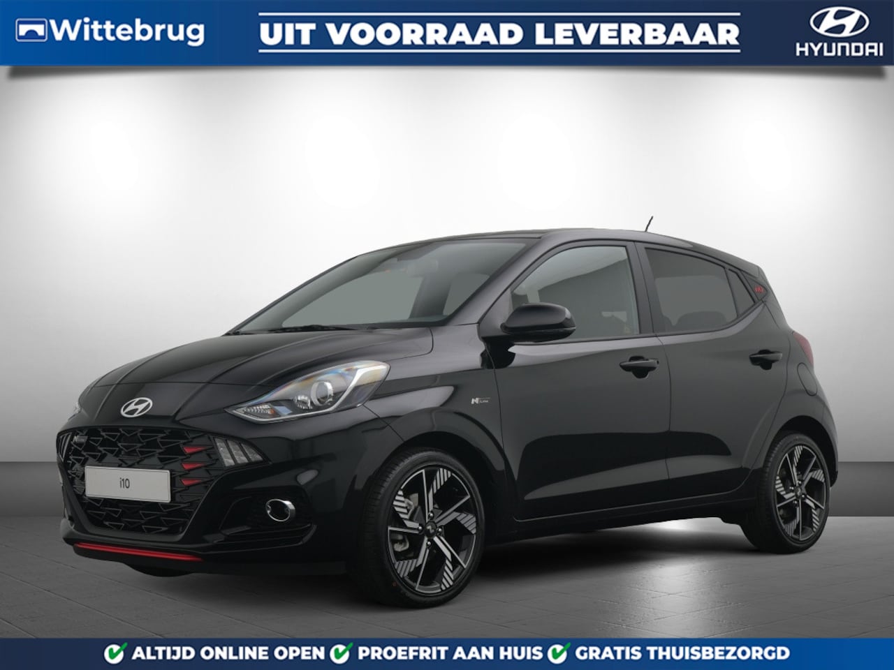 Hyundai i10 - 1.0 T-GDI N Line 5-zits Sport uitvoering, Full options, Climate Control en Navigatie! WEGR - AutoWereld.nl