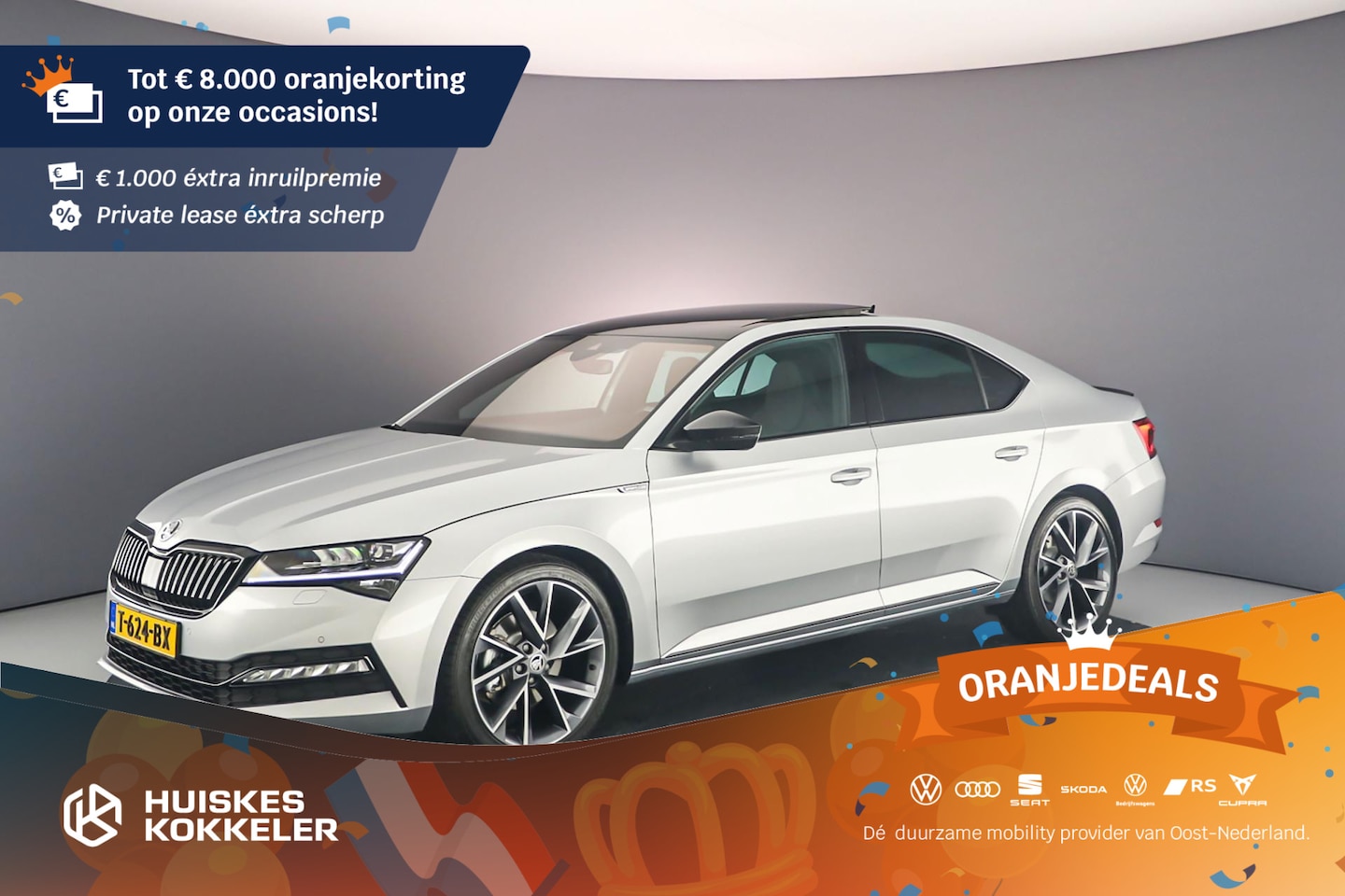 Skoda Superb - Sportline Business 1.5 TSI 150pk DSG Automaat Panoramadak, Adaptive cruise control, Naviga - AutoWereld.nl