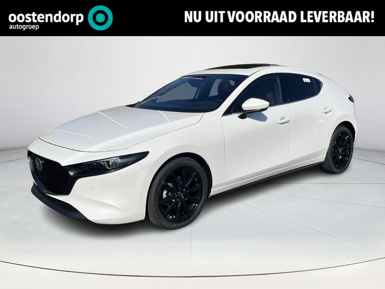 Mazda 3 - 2.0 e-SkyActiv-X M Hybrid 186 Takumi | Sunroof Pack | Rood leder | Model 2025 | Uit voorra - AutoWereld.nl