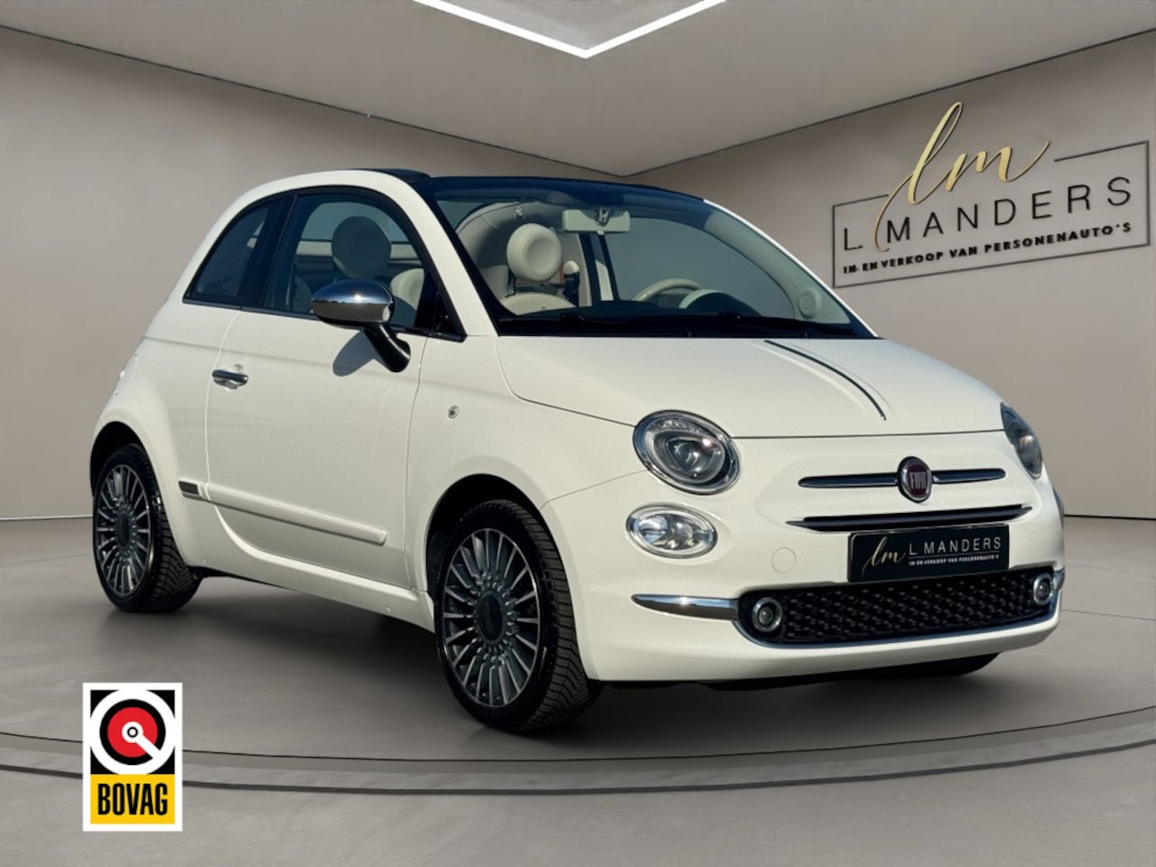 Fiat 500 C - 1.2 Lounge 2019 WIT | Cabrio | Apple CarPlay | Benzine | PDC - AutoWereld.nl