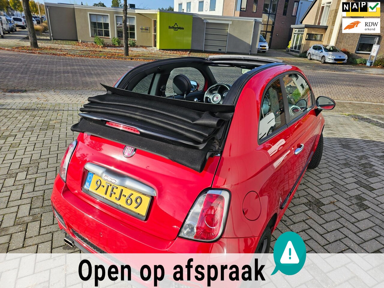 Fiat 500 - S 0.9 TwinAir cabrio 500 S met nap ! Met nw apk ! Inruilmogelijk - AutoWereld.nl