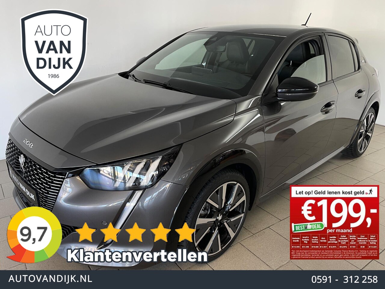 Peugeot 208 - 1.2 PureTech GT-Line 130PK AUTOMAAT AIRCO CLIMA NAVI CRUISE APPLE CARPLAY LED VELGEN 1STE - AutoWereld.nl