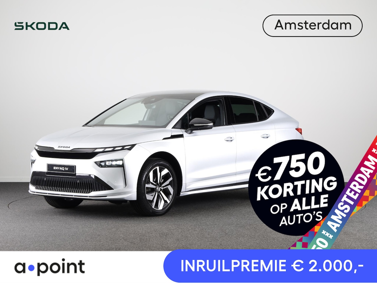 Skoda Enyaq Coupé iV - 60 Sportline 204 pk | 63 kWh | Blind Spot | Panoramadak | - AutoWereld.nl