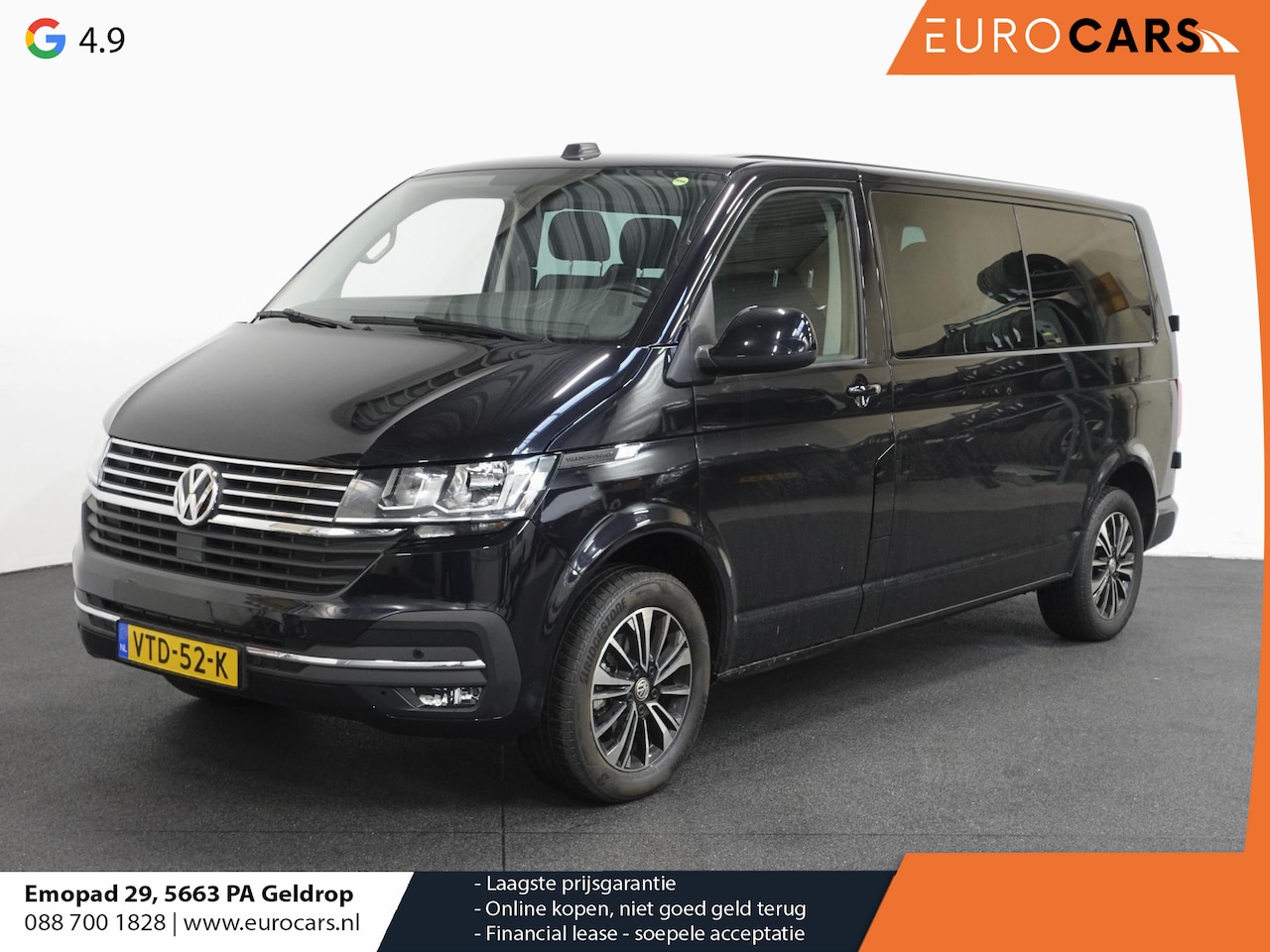Volkswagen Transporter - 2.0 TDI L2H1 Dubbele Cabine Highline Automaat Navigatie Carplay Parkeersensoren Trekhaak C - AutoWereld.nl