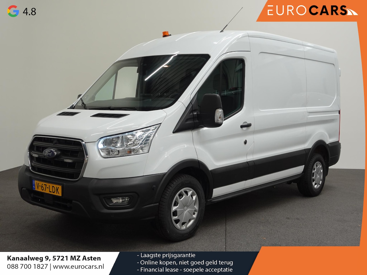 Ford Transit - 2.0 L2H2 Trend 131PK Airco Navi Camera Parkeersensoren Carplay Stoelverwarming - AutoWereld.nl