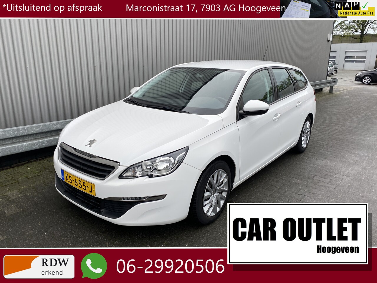 Peugeot 308 SW - 1.2 PureTech Blue Lease 1e Eignr, Clima, CC, Navi, Bluetooth, Trekh, nw. APK – Inruil Moge - AutoWereld.nl